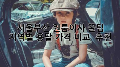 서울/부산 원룸이사 꿀팁🍯 지역별 용달 가격 비교 & 추천 👍